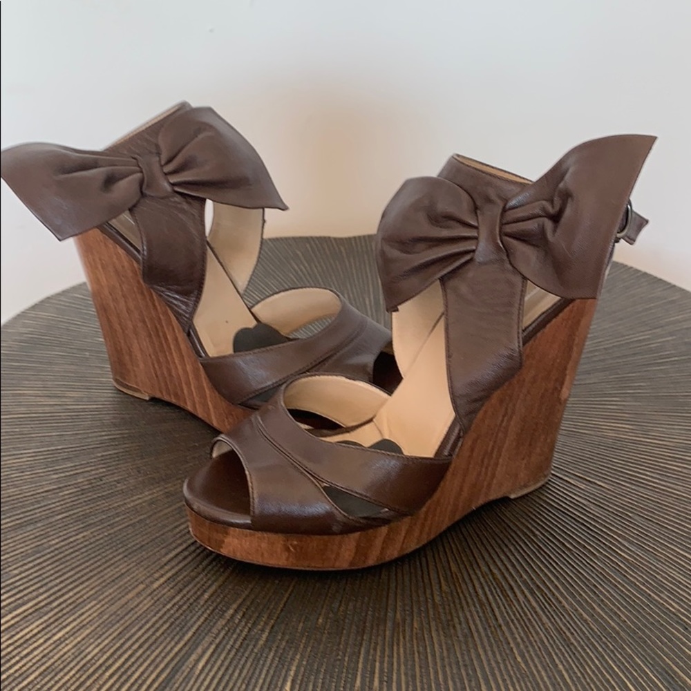 Valentino vintage wedge brown sandal